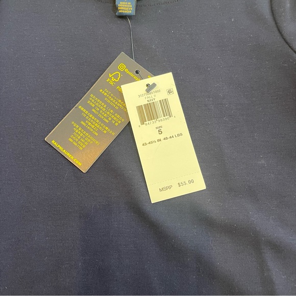 Ralph Lauren RL Girls Ponte Swing Dress size 5T NWT in Navy Blue - Picture 4 of 4